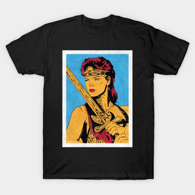 RED SONJA (Pop Art) T-Shirt by Famous Weirdos